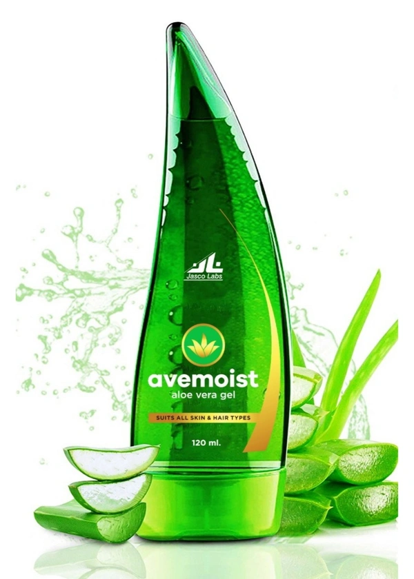 Jasco Labs Avemoist Aloevera Gel with Pure Aloe vera & Vitamin E for Skin & Hair - 120 ml